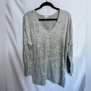 J Jill Pure Jill Soft Knit Ombre Tunic Sweater Size XL